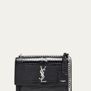 SAINT LAURENT Medium Sunset embossed leather shoulder Bag